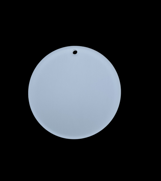 Sublimation Coated Acrylic 100mm Round Hanging Disc - Pack of 10 - Acrylisub