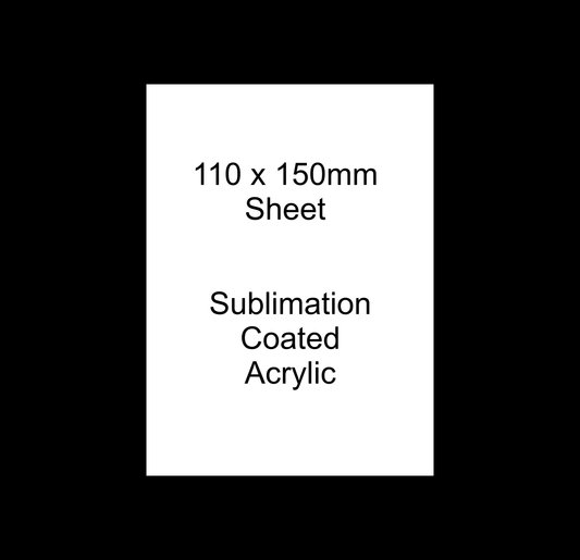 Sublimation Coated Acrylic 150mm x 110mm Sheet - Acrylisub