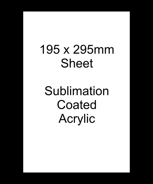 Sublimation Coated Acrylic 195mm x 295mm Sheet - Acrylisub
