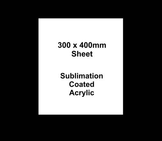 Sublimation Coated Acrylic 300 x 400mm Sheet - Acrylisub