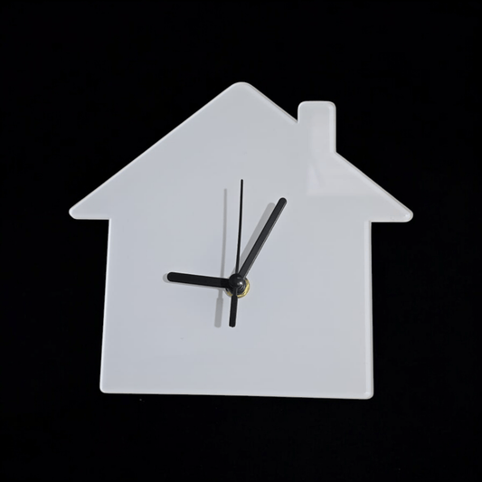Sublimation Coated Acrylic House Shaped Clock - Acrylisub